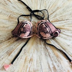 Victoria secret jeweled tasseled bikini top